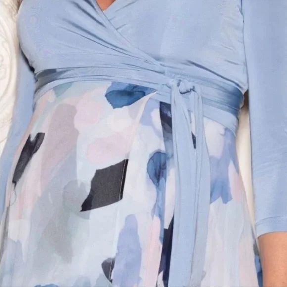 Blue and White Maternity Dress - Picture 5 of 15